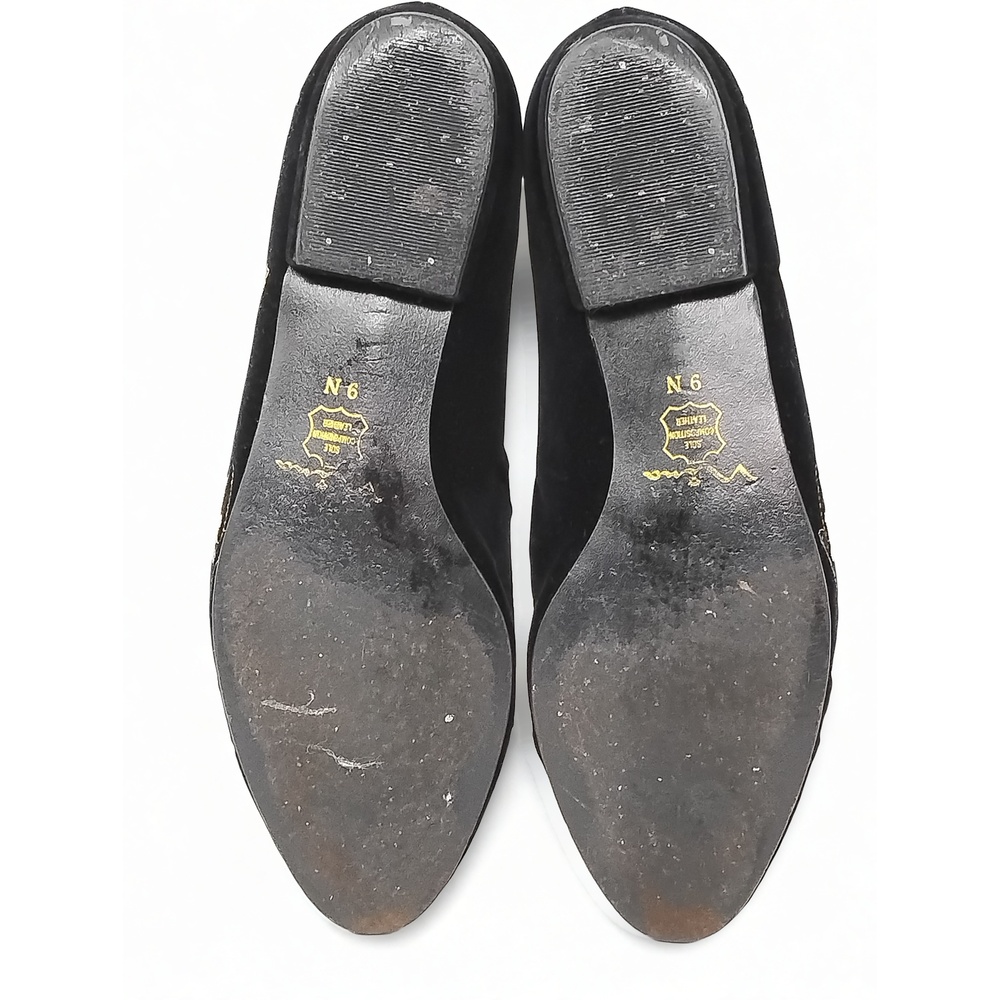 Nina for Talbots Velvet Ballet Flats Size 9 N Embroidered Coquette Preppy - Picture 10 of 11